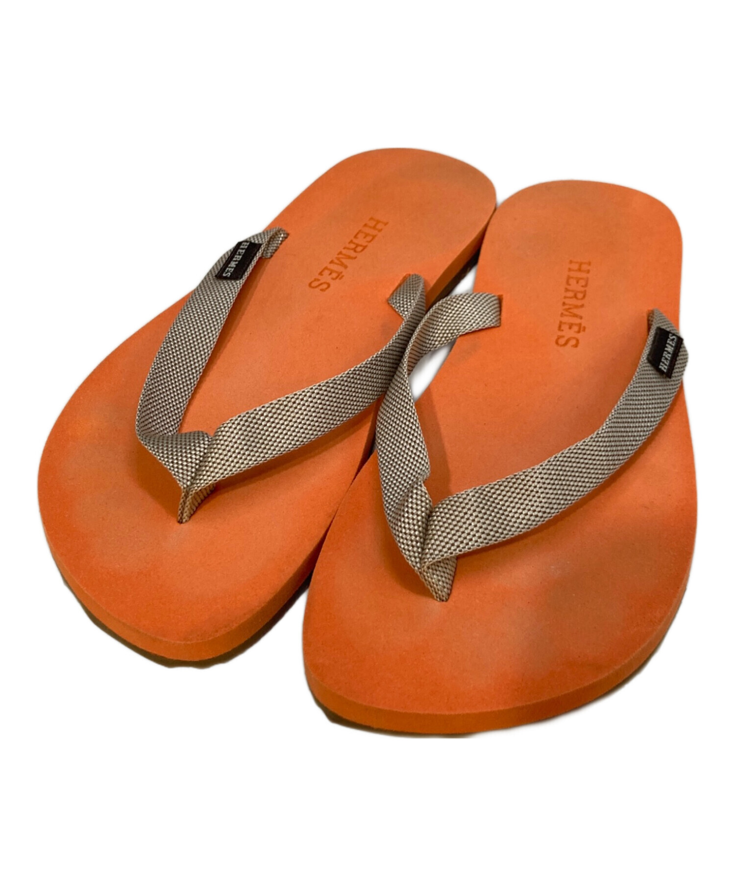中古・古着通販】HERMES (エルメス) ビーチサンダル オレンジ サイズ