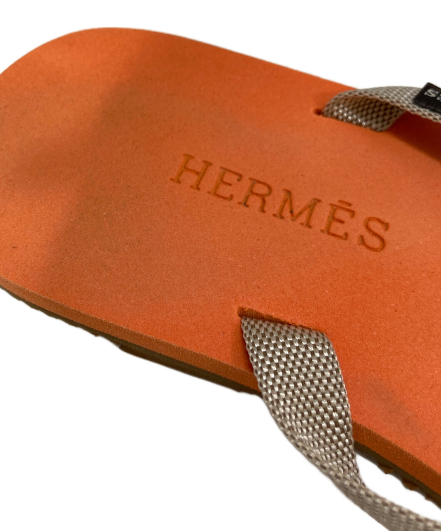 中古・古着通販】HERMES (エルメス) ビーチサンダル オレンジ サイズ