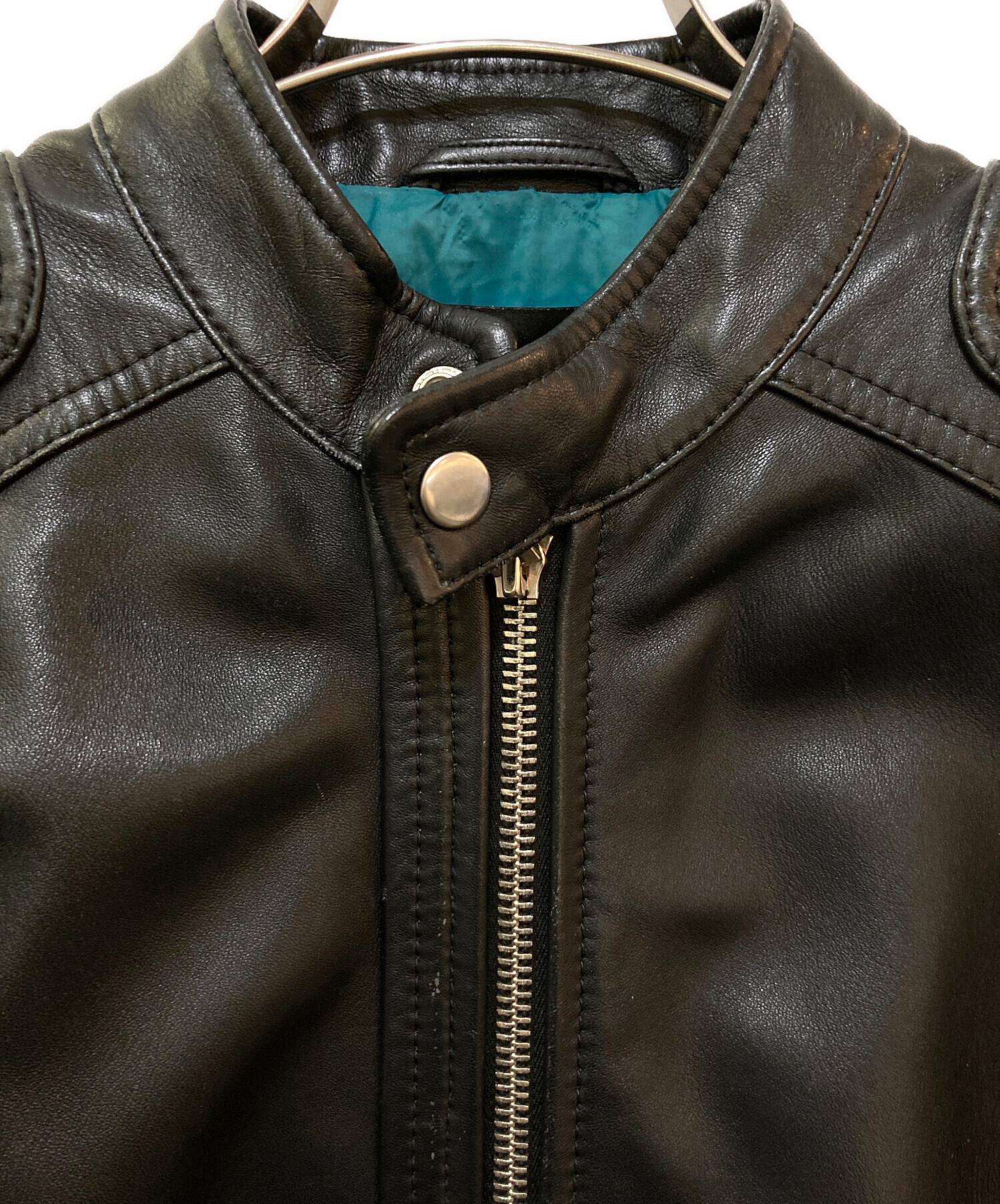 中古・古着通販】DIESEL (ディーゼル) ラムレザーシングルライダース 