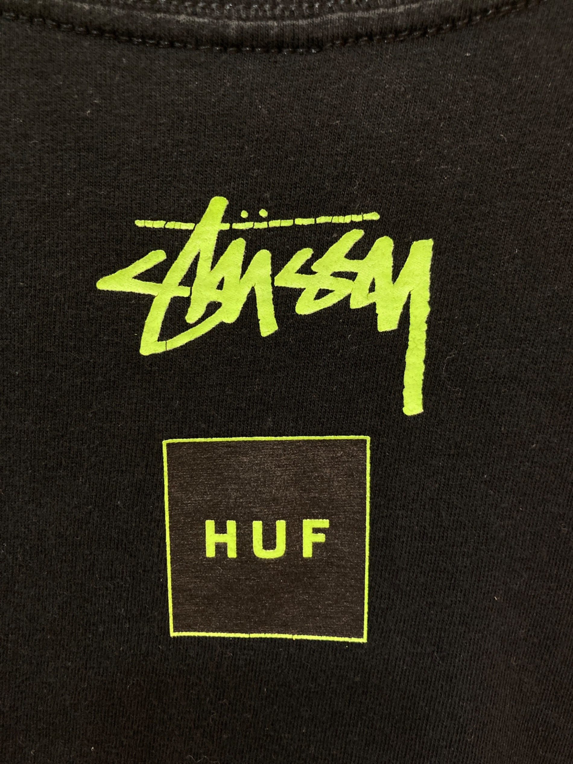 中古・古着通販】stussy (ステューシー) HUF (ハフ) 00's コラボロゴT