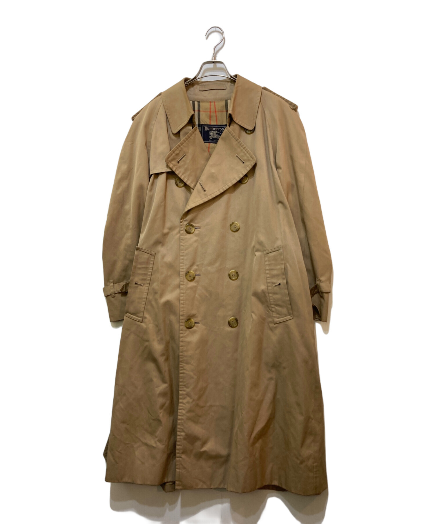 ヴィンテージ　バーバリー　トレンチコート　裏側総ノバチェック　ベージュ 良品 Burberrys' バーバリーズ 裏地 チェック トレンチコート ベージュ