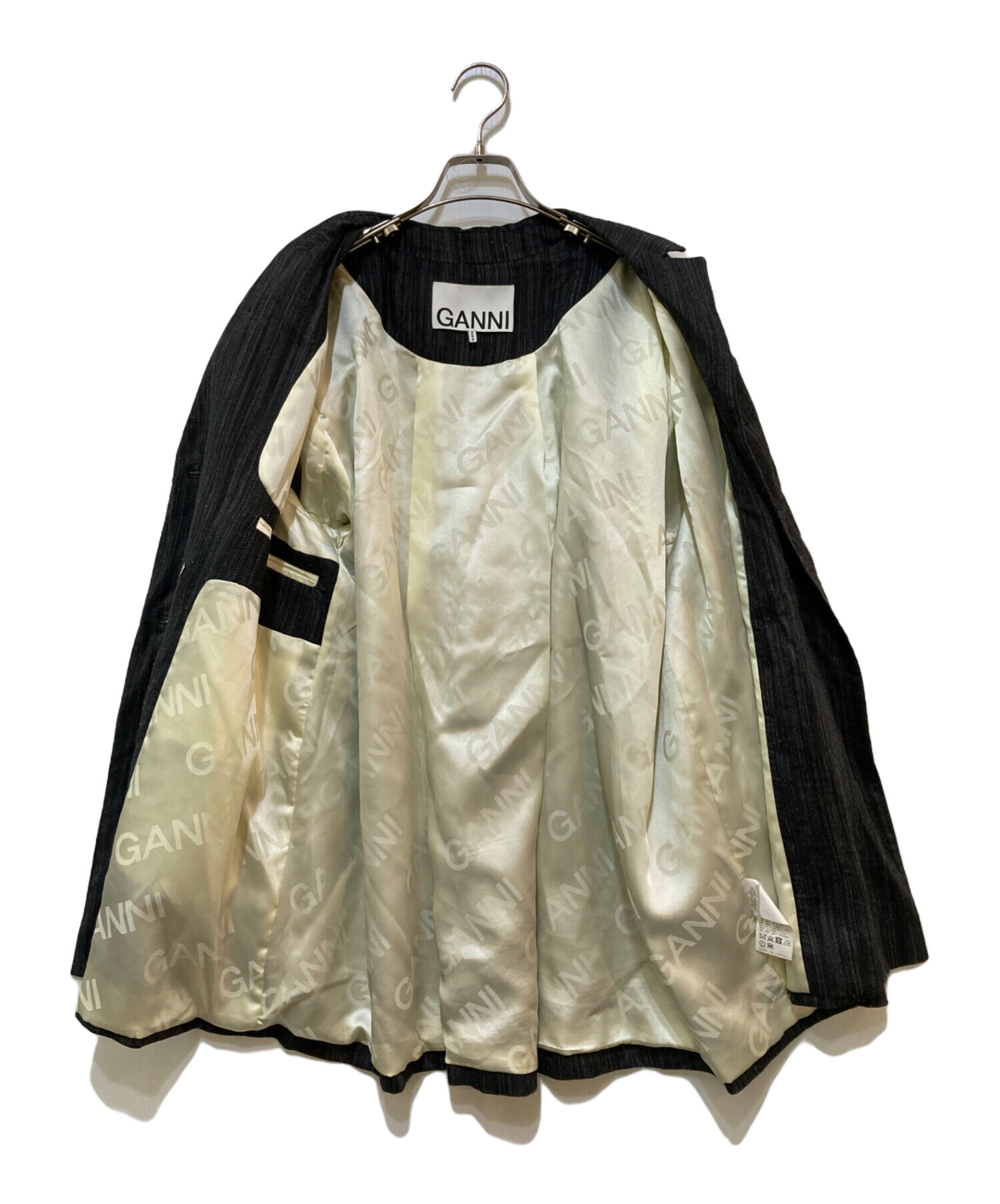 中古・古着通販】GANNI (ガニー) ストライプテーラードジャケット