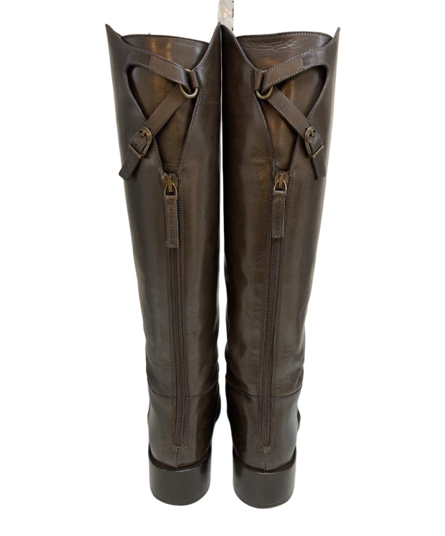 新品 箱袋つき サルトル ロングブーツ ブラウン 茶色 36 乗馬ブーツ
