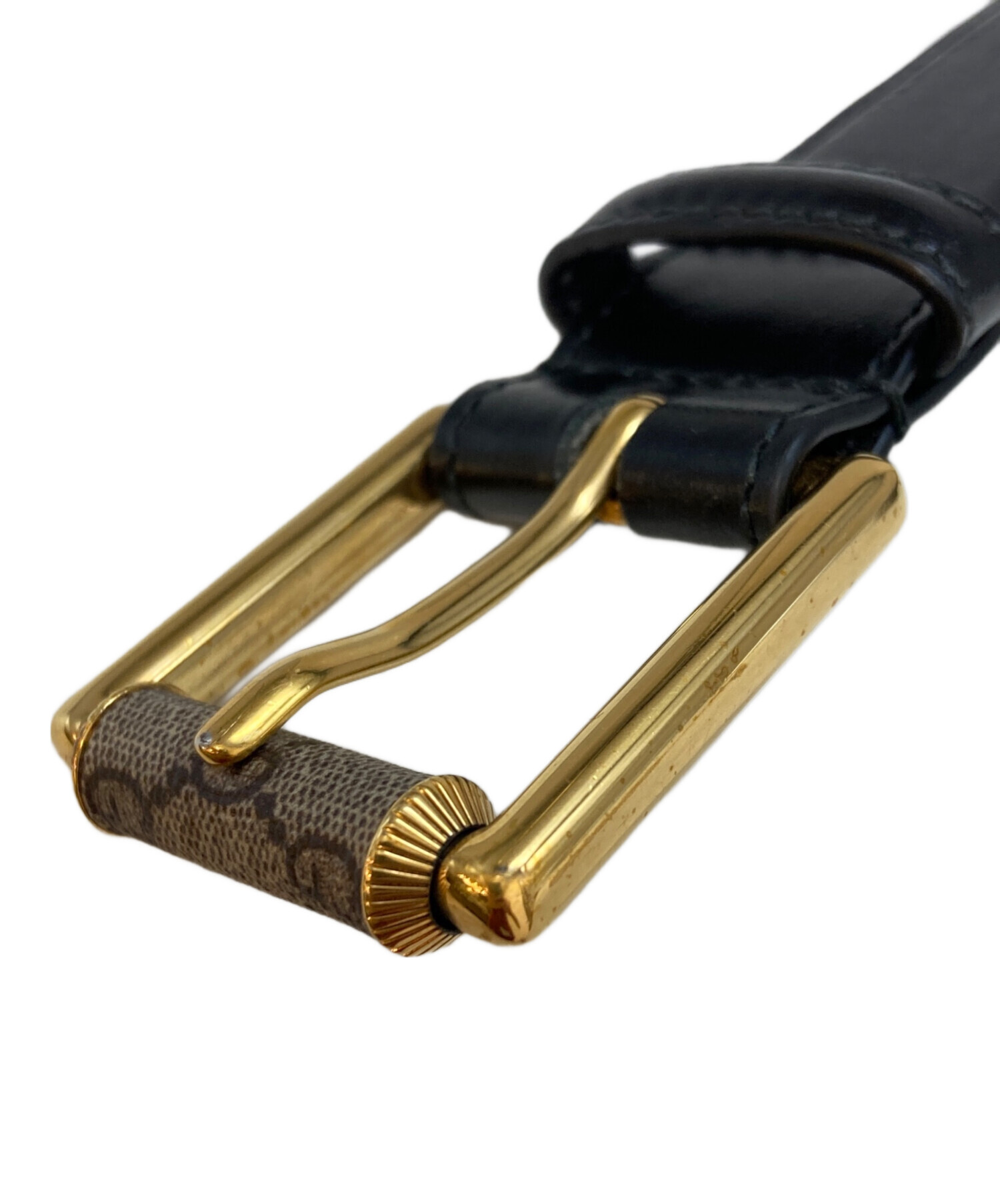 中古・古着通販】GUCCI (グッチ) スクエア GGバックル レザーベルト