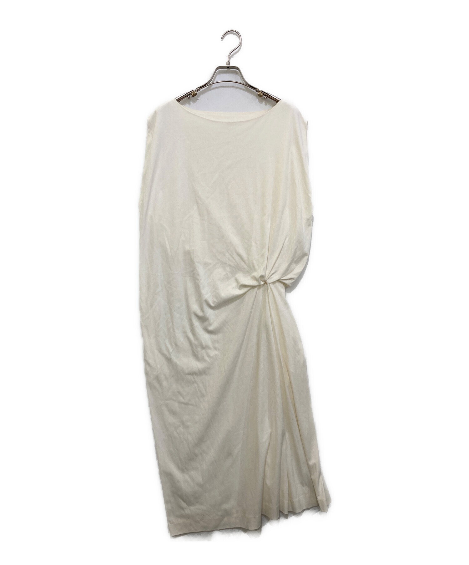 ジルサンダー　JIL　Sander　　ホワイト　ワンピース 中古・古着通販】JIL SANDER (ジルサンダー) ドレープデザイン