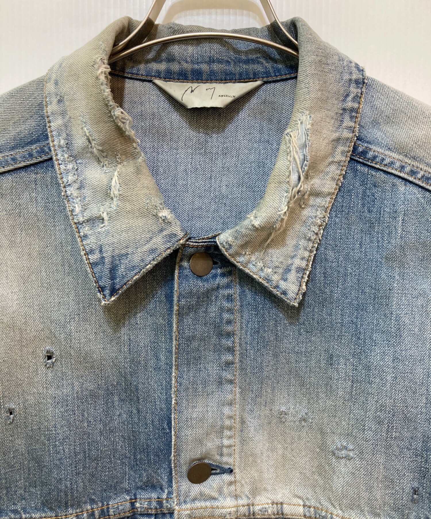 中古・古着通販】ANCELLM (アンセルム) CRASH DENIM JACKET type-2 
