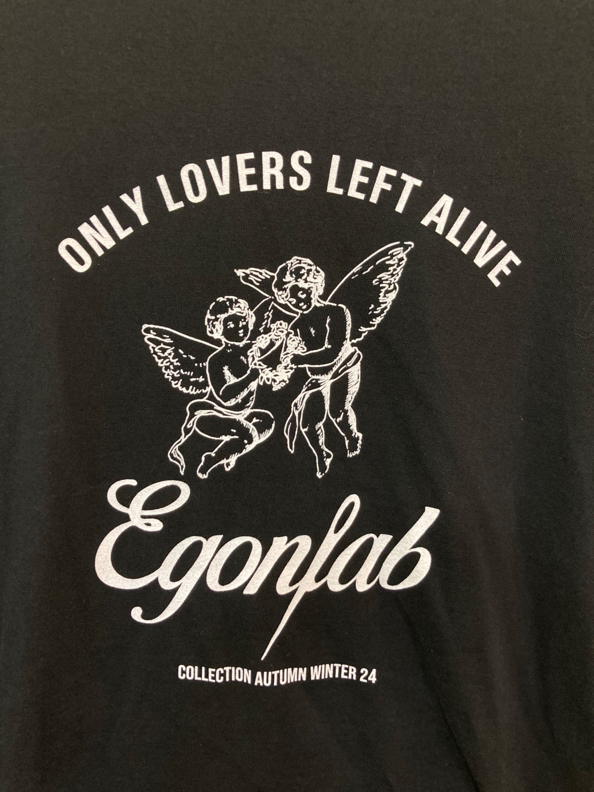 中古・古着通販】EGONLAB (エゴンラボ) プリントTシャツ ブラック 