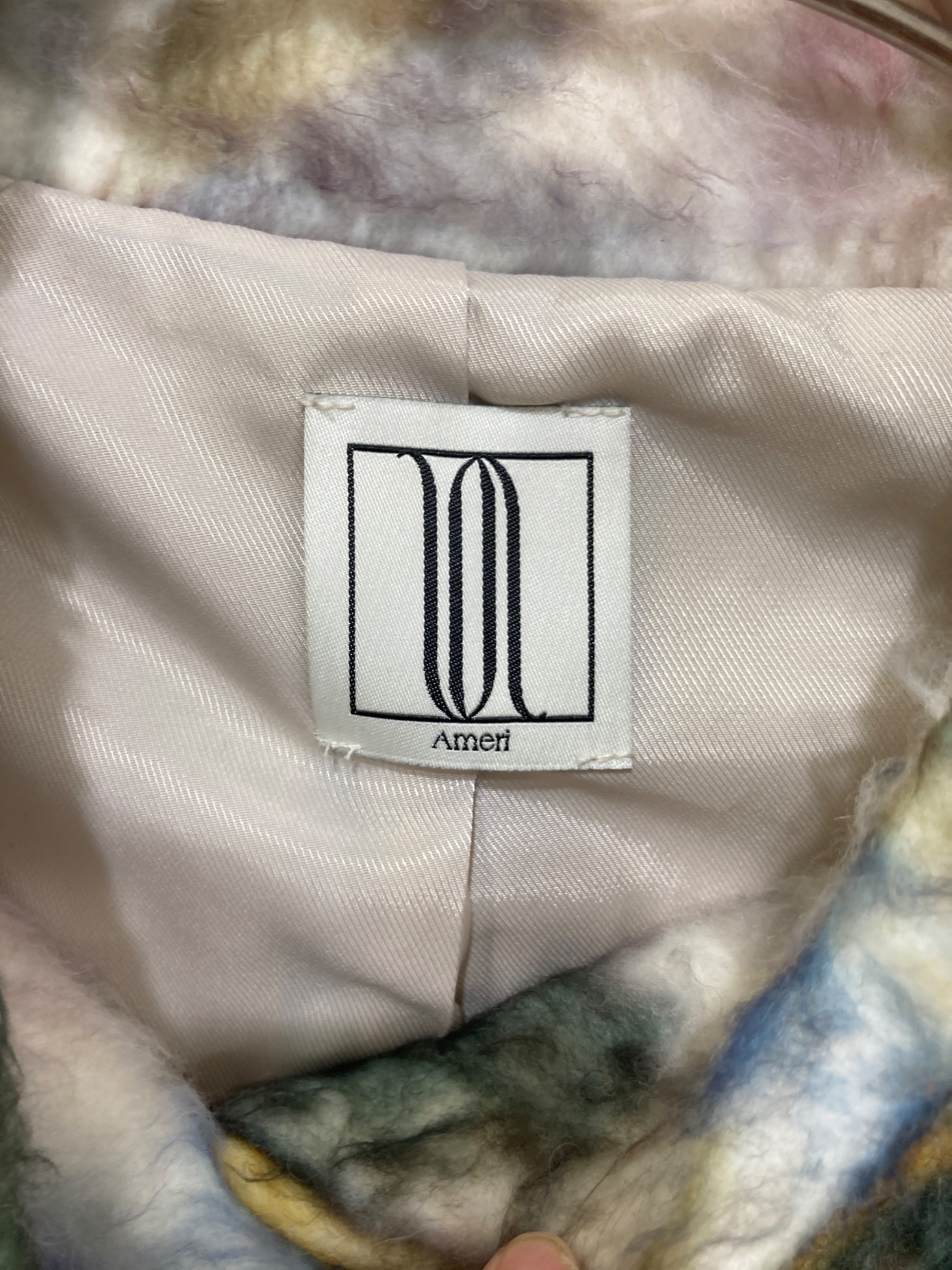 中古・古着通販】AMERI (アメリ) UND TEXTURE ART FLOWER SHAGGY COAT