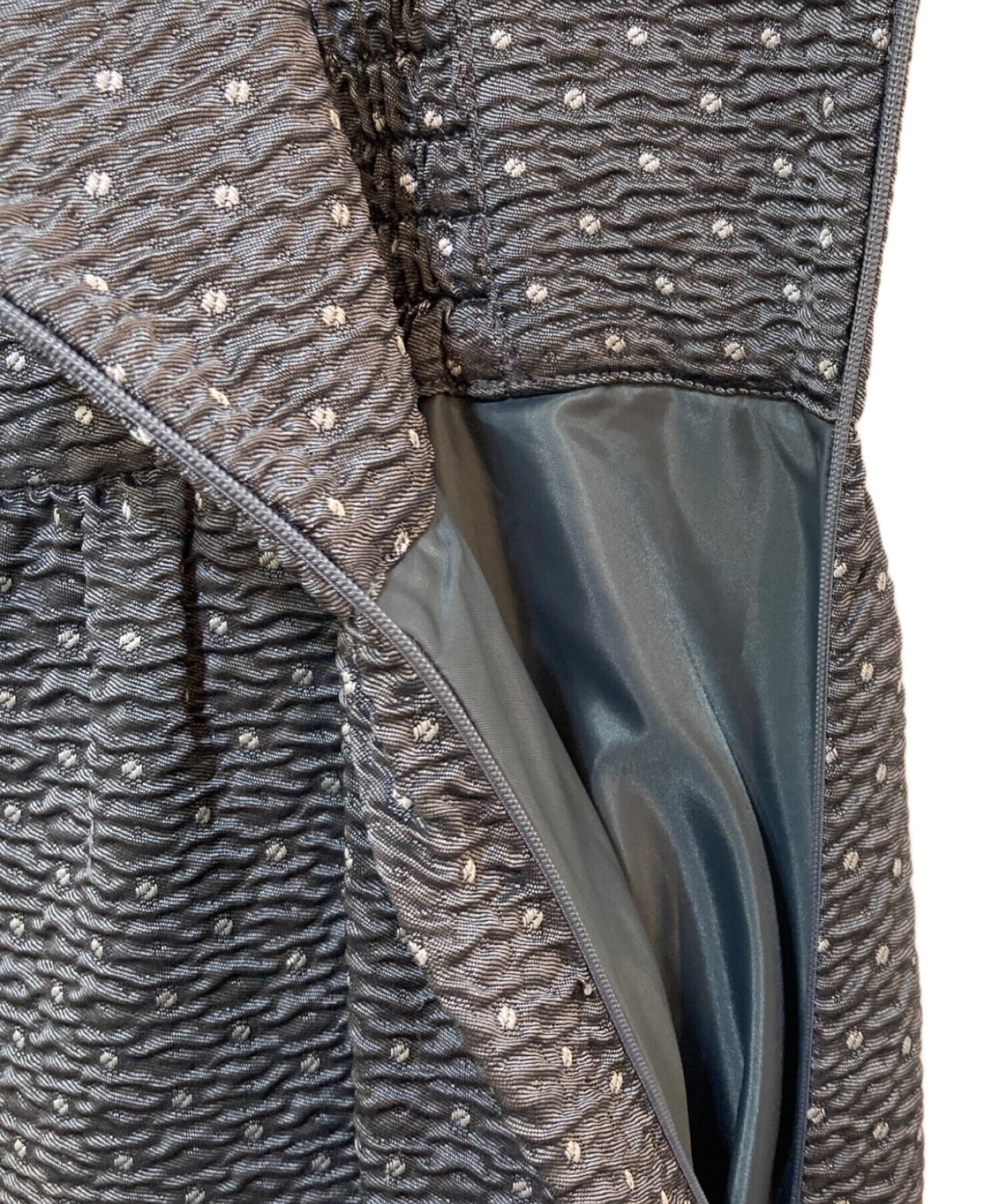 BLUELEA ブルレア ドットジャガードサスペンダースカートM bluelea