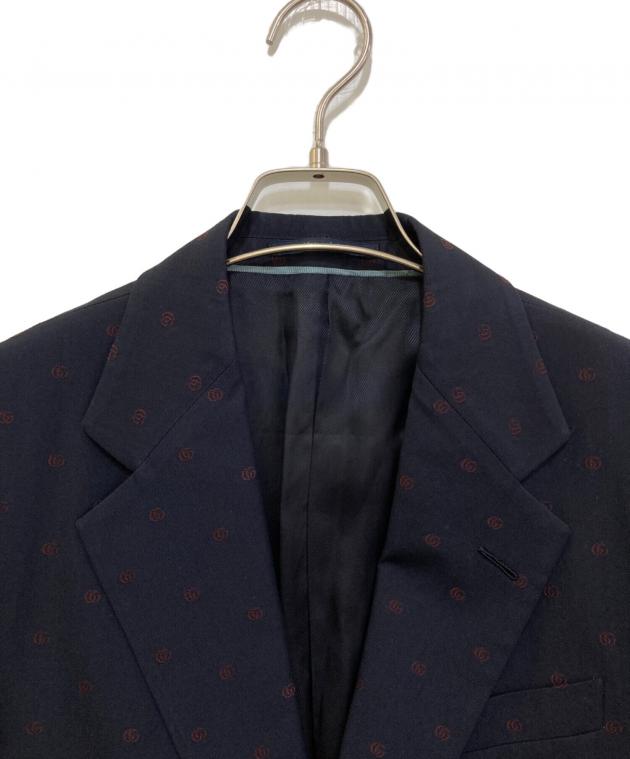 中古・古着通販】GUCCI (グッチ) ウール セットアップ 673187 ネイビー