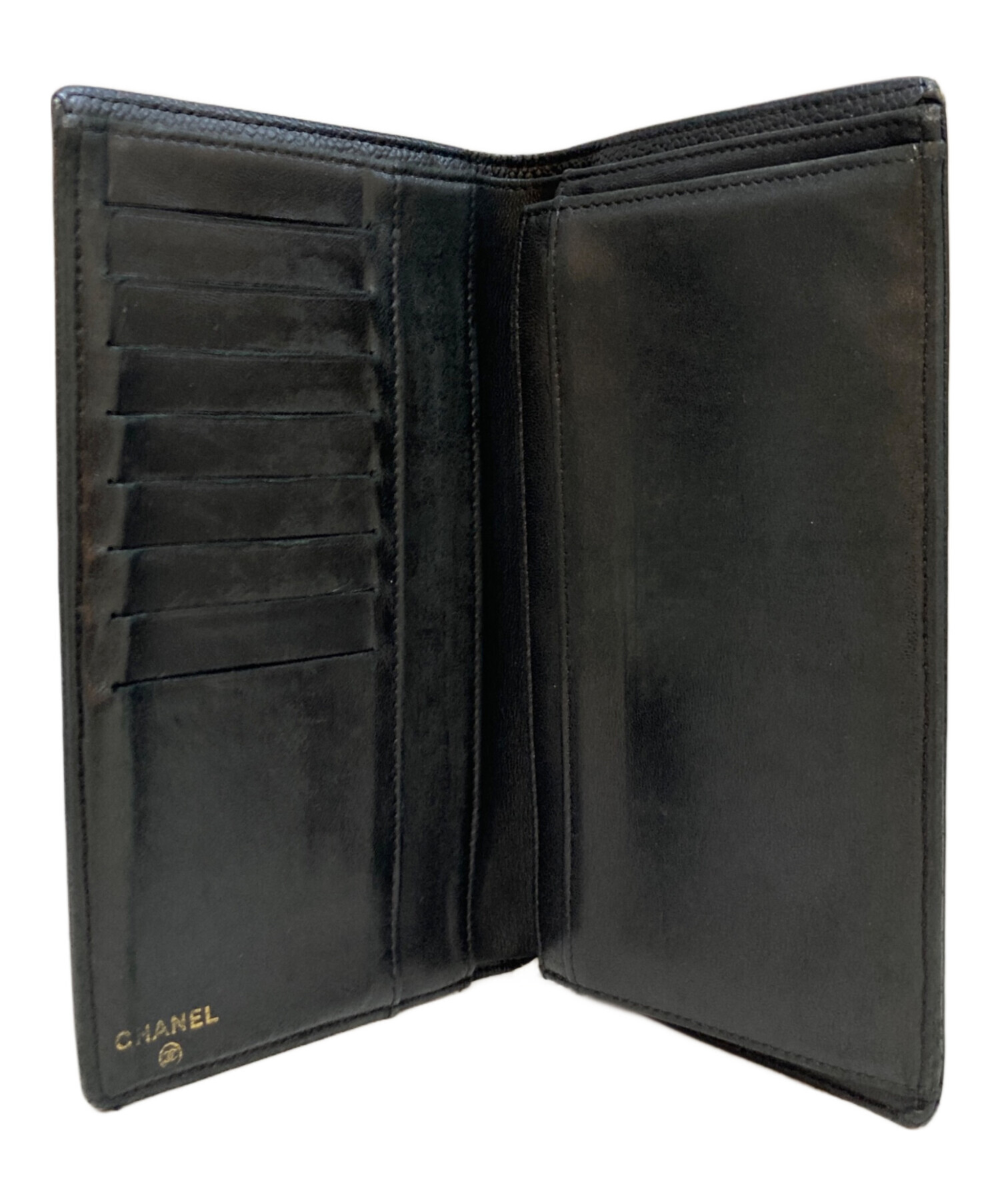 中古・古着通販】CHANEL (シャネル) ココマーク長財布 ブラック