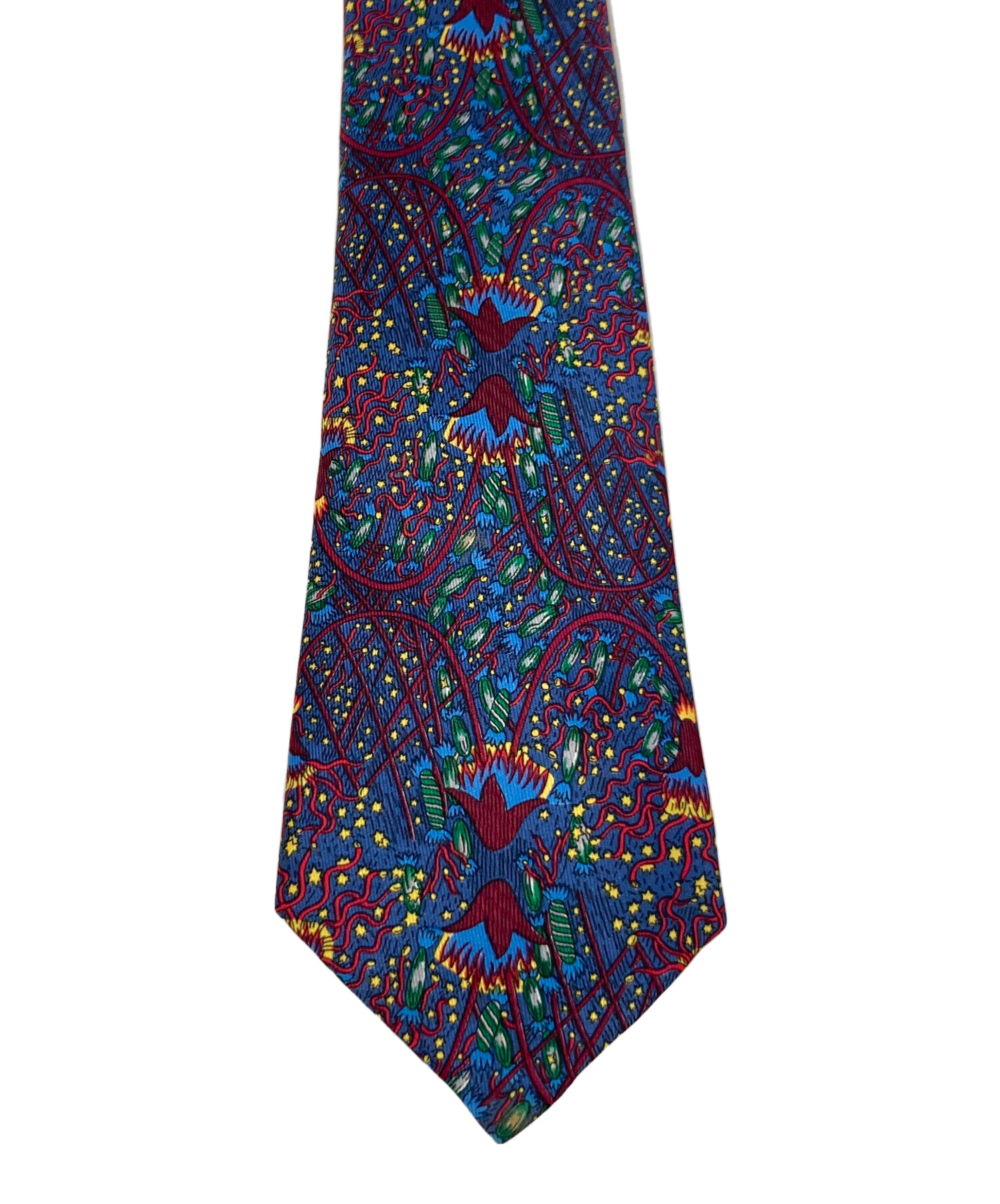 中古・古着通販】HERMES (エルメス) 総柄シルクネクタイ パープル