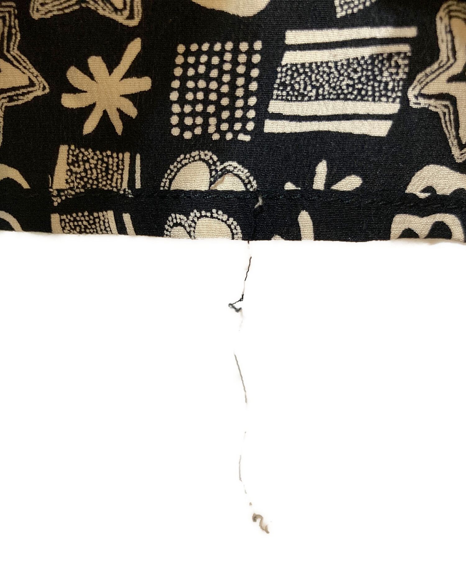 中古・古着通販】FENDI (フェンディ) 総柄シルクブラウス ブラック