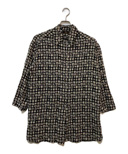 中古・古着通販】FENDI (フェンディ) 総柄シルクブラウス ブラック