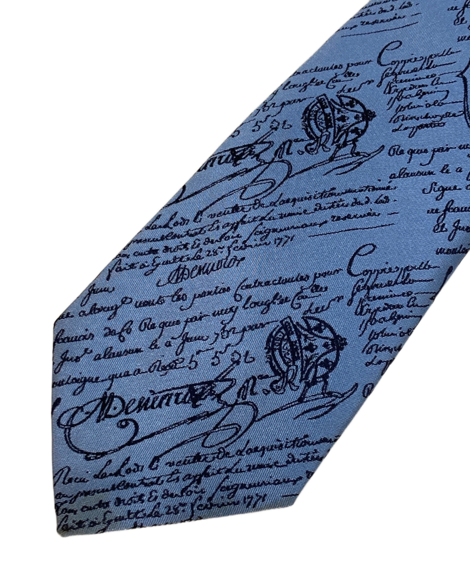 BERLUTI ベルルッティシルク 100% ブルー 青 BL 大剣幅7.5cm 中古・古着通販】Berluti (ベルルッティ) シルクネクタイ ブルー