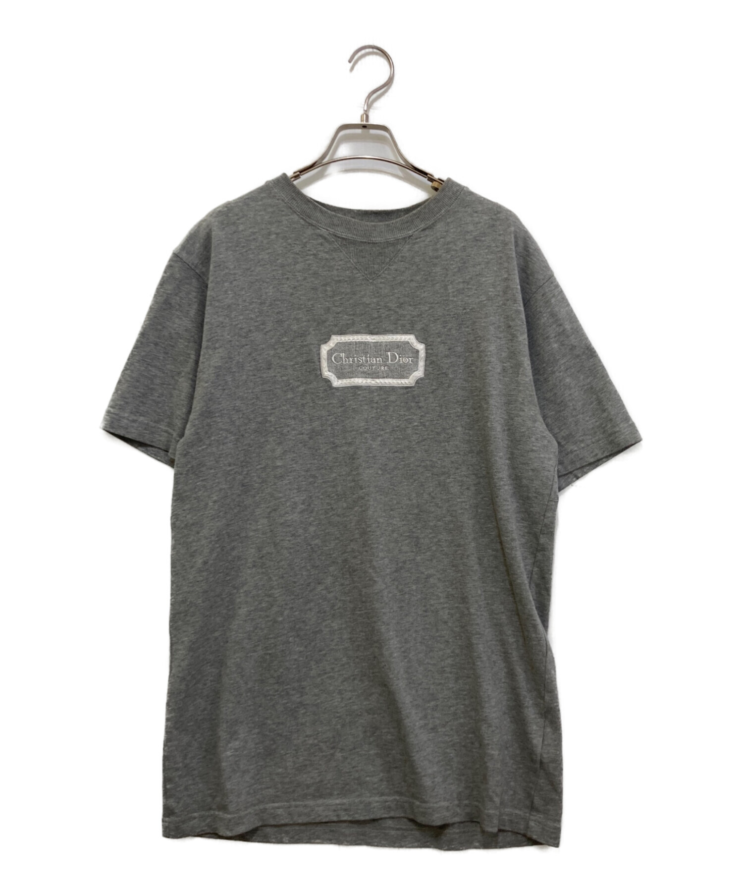Dior グレー ロゴ Tシャツ 12 中古・古着通販】Dior (ディオール) シグネチャーロゴクルーネックT