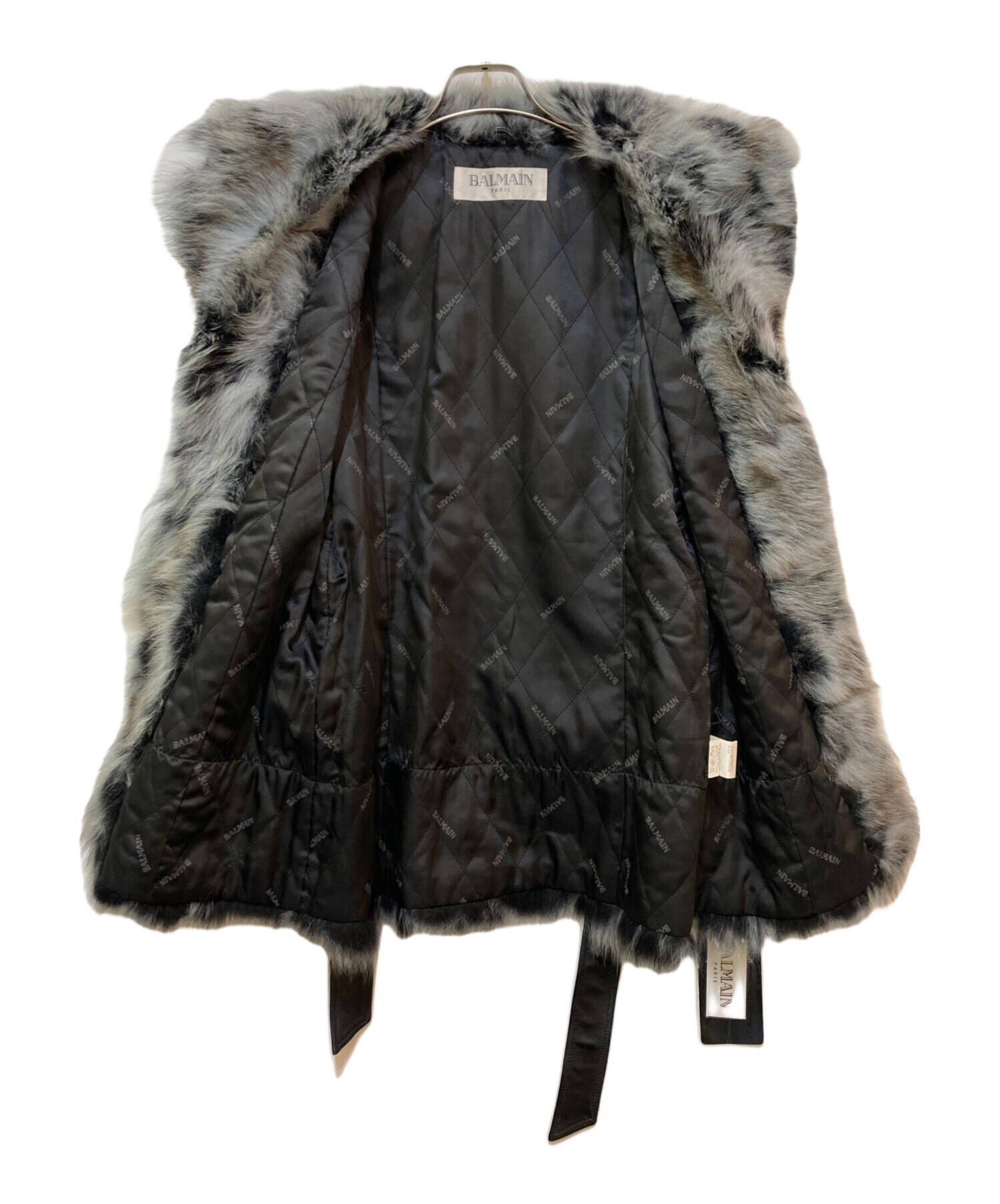 中古・古着通販】BALMAIN (バルマン) ラムレザーコート ブラック