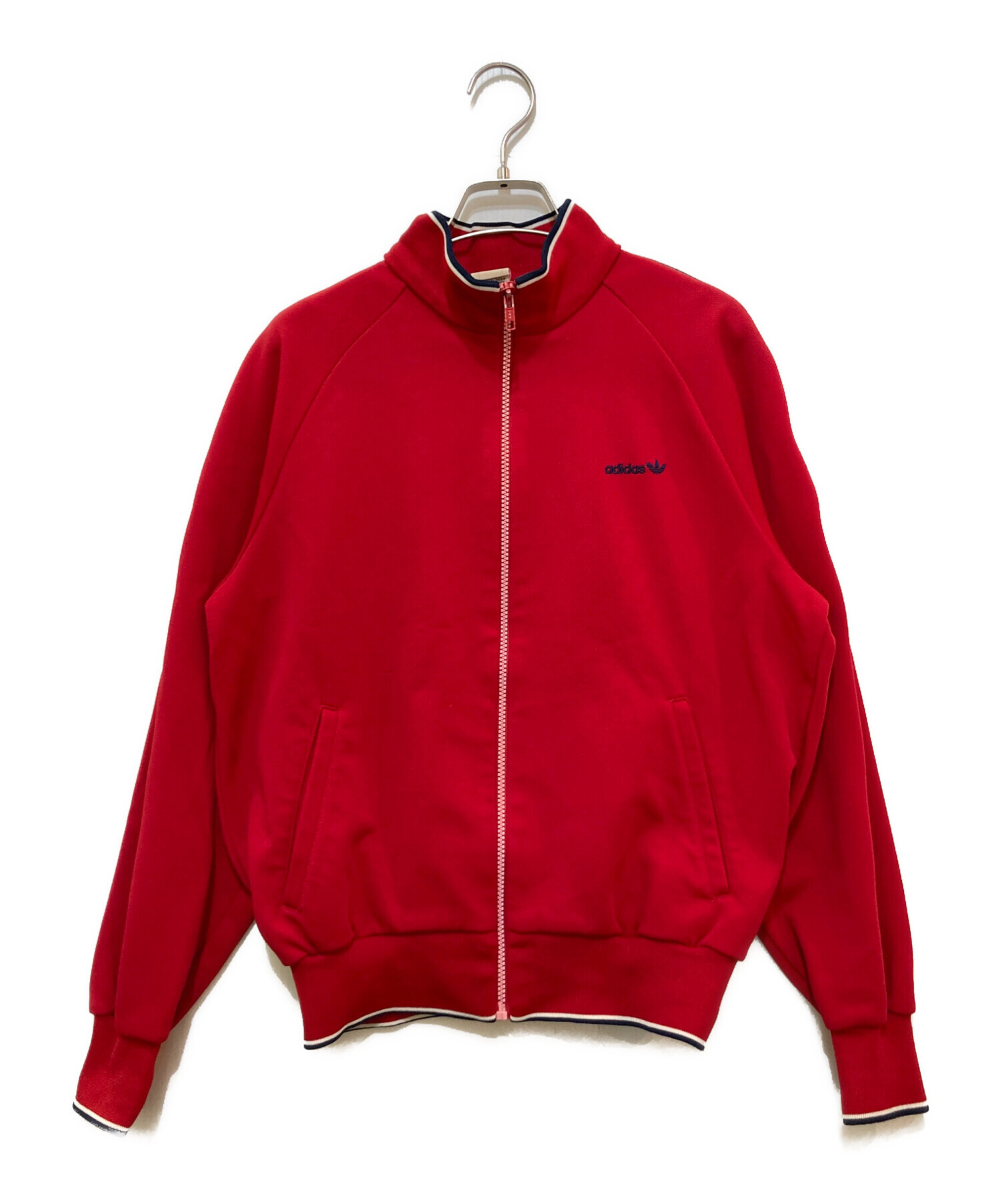 アディダス ジャージ 上 トラックジャケット 70s M レッド 西ドイツ製 