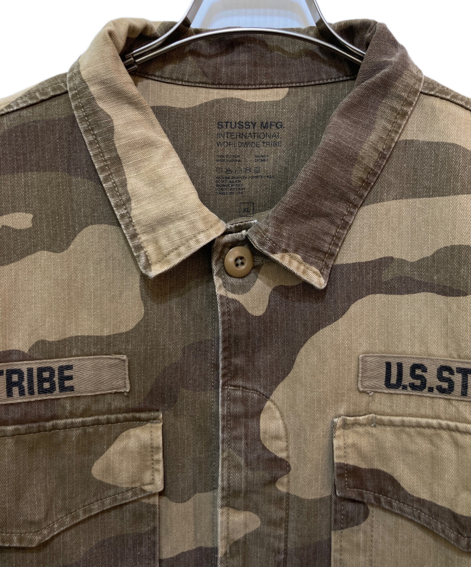 中古・古着通販】stussy (ステューシー) カモ柄ジャケット ベージュ