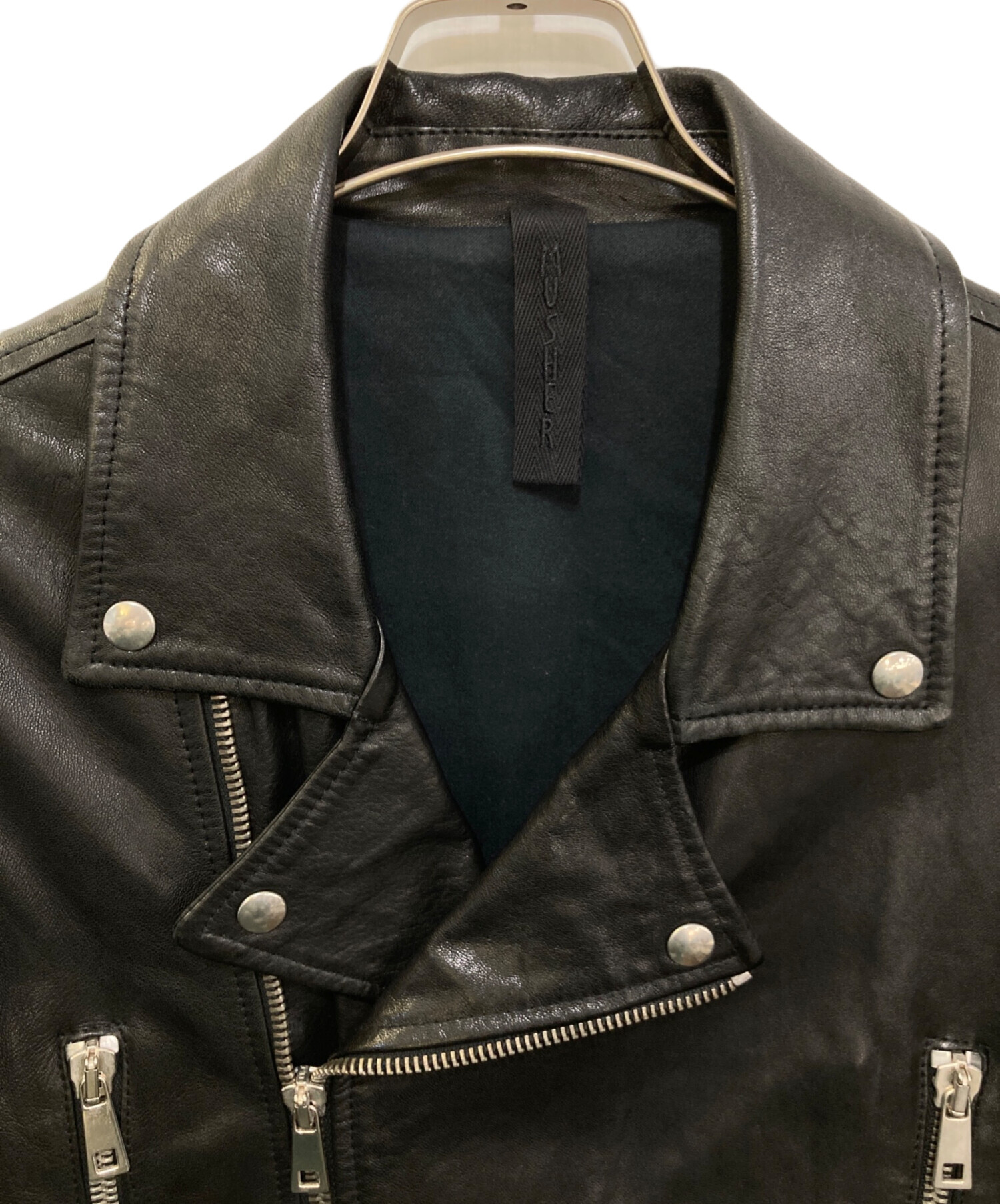 中古・古着通販】MUSHER (マーシャー) ダブルライダースジャケット