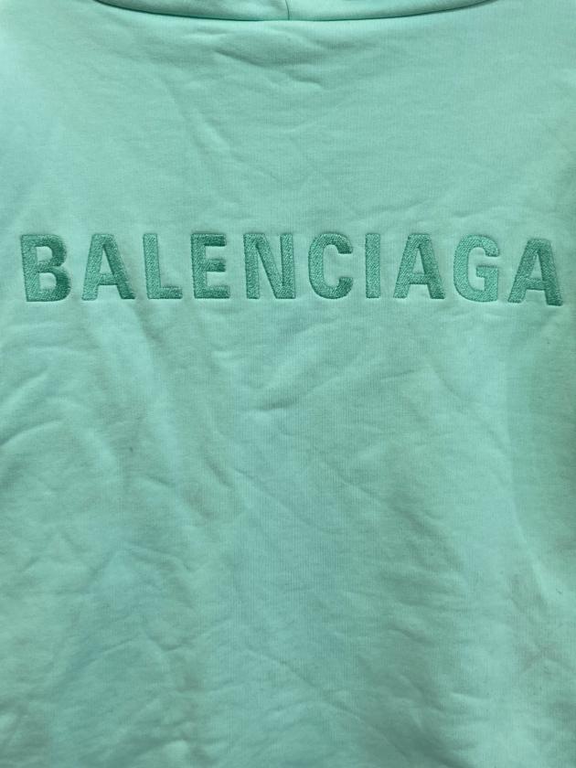Balenciaga ロゴ刺繍 パーカー ミントグリーン 極美品 中古・古着通販】BALENCIAGA (バレンシアガ) ロゴ刺繍パーカー 600583