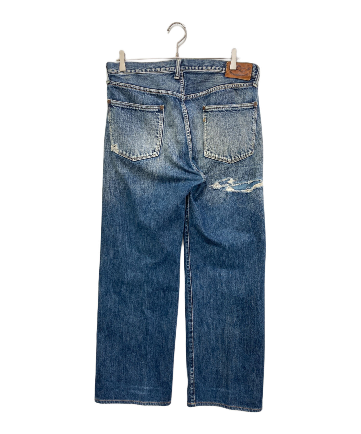 45R デニムパンツ ダメージ加工 サイズ34 中古・古着通販】45R (フォーティファイブ・アール) ダメージ加工
