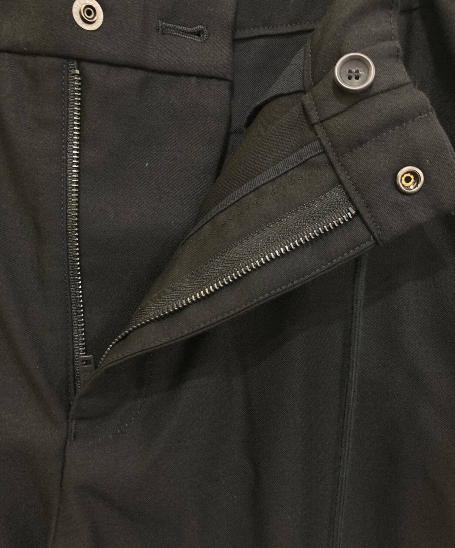 THE RERACS ワイドスラックス 46 ブラック 即購入可 中古・古着通販