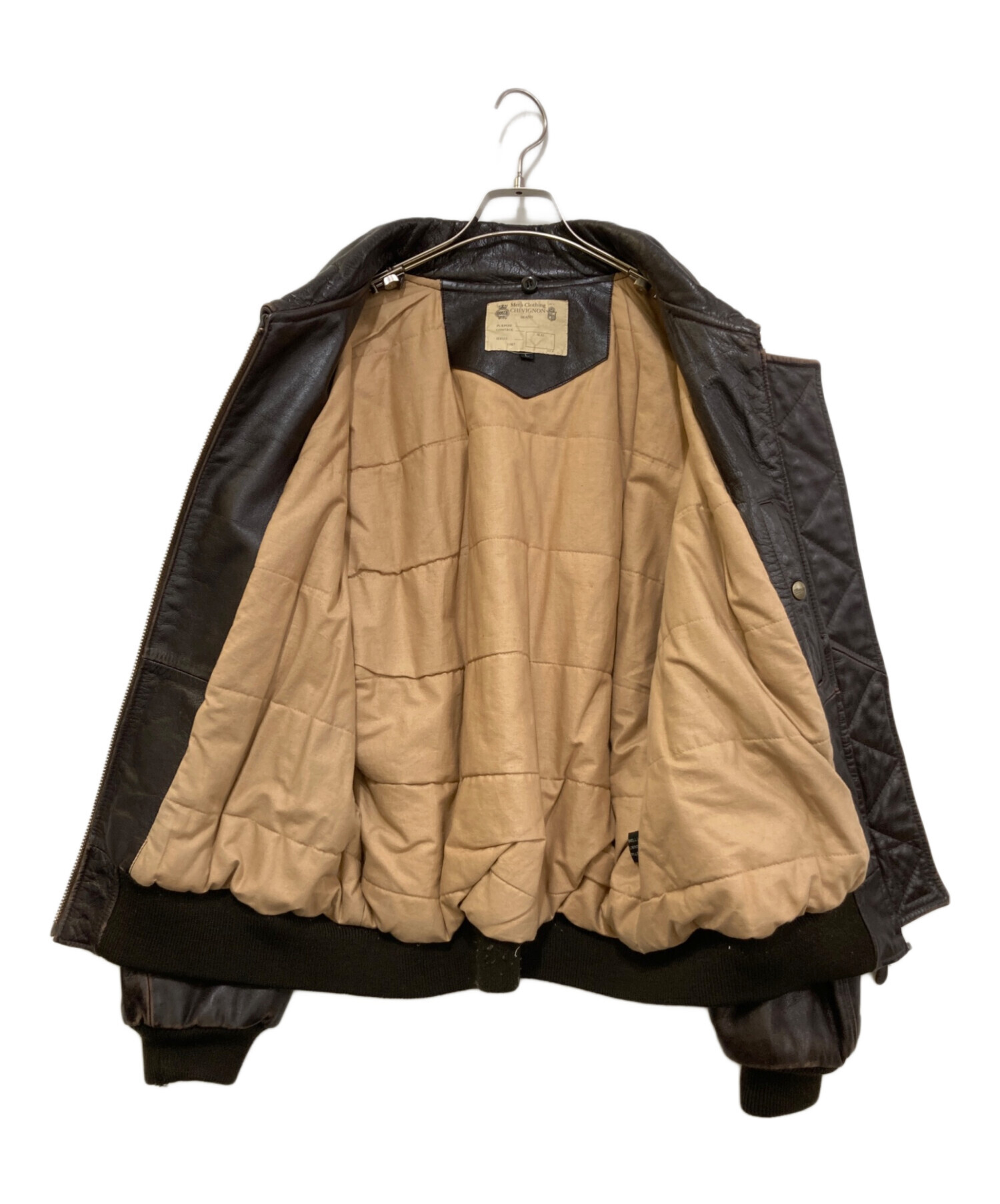 中古・古着通販】CHEVIGNON (シェビニオン) レザーフライトジャケット
