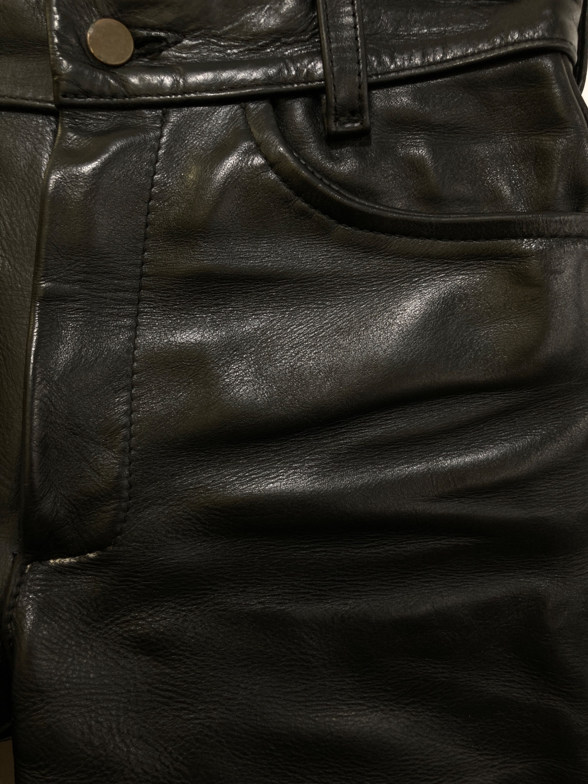 中古・古着通販】VANSON (バンソン) レザーパンツ ブラック