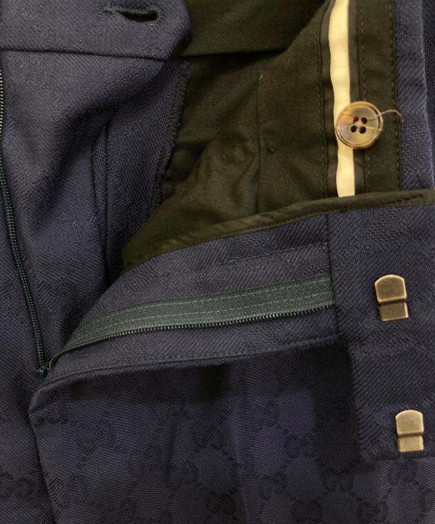 中古・古着通販】GUCCI (グッチ) GGウール スーツ ネイビー サイズ:44