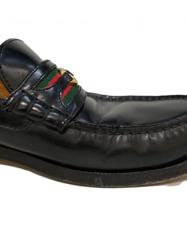 中古・古着通販】GUCCI (グッチ) インターロッキングGローファー