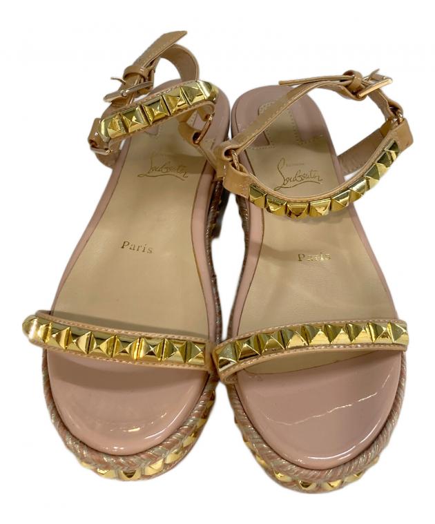 はぴ【中古品】クリスチャンルブタンサンダルオープントゥベージュ　361/2 中古・古着通販】Christian Louboutin (クリスチャン・ルブタン