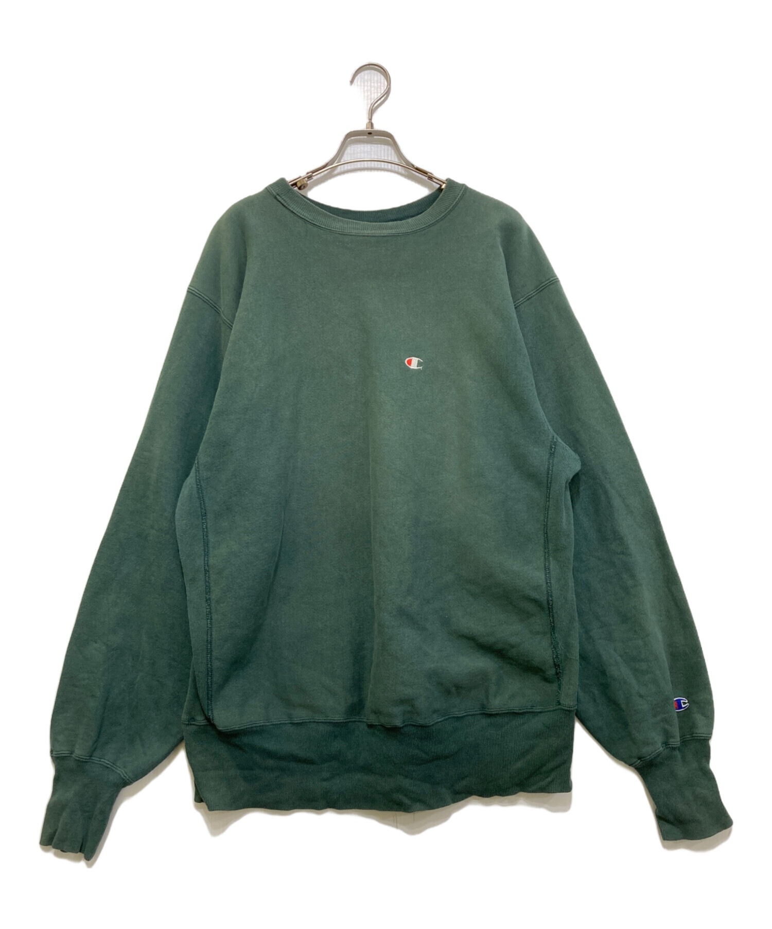 リバースウィーブ　スナップ　L 緑 中古・古着通販】Champion REVERSE WEAVE (チャンピオンリバース