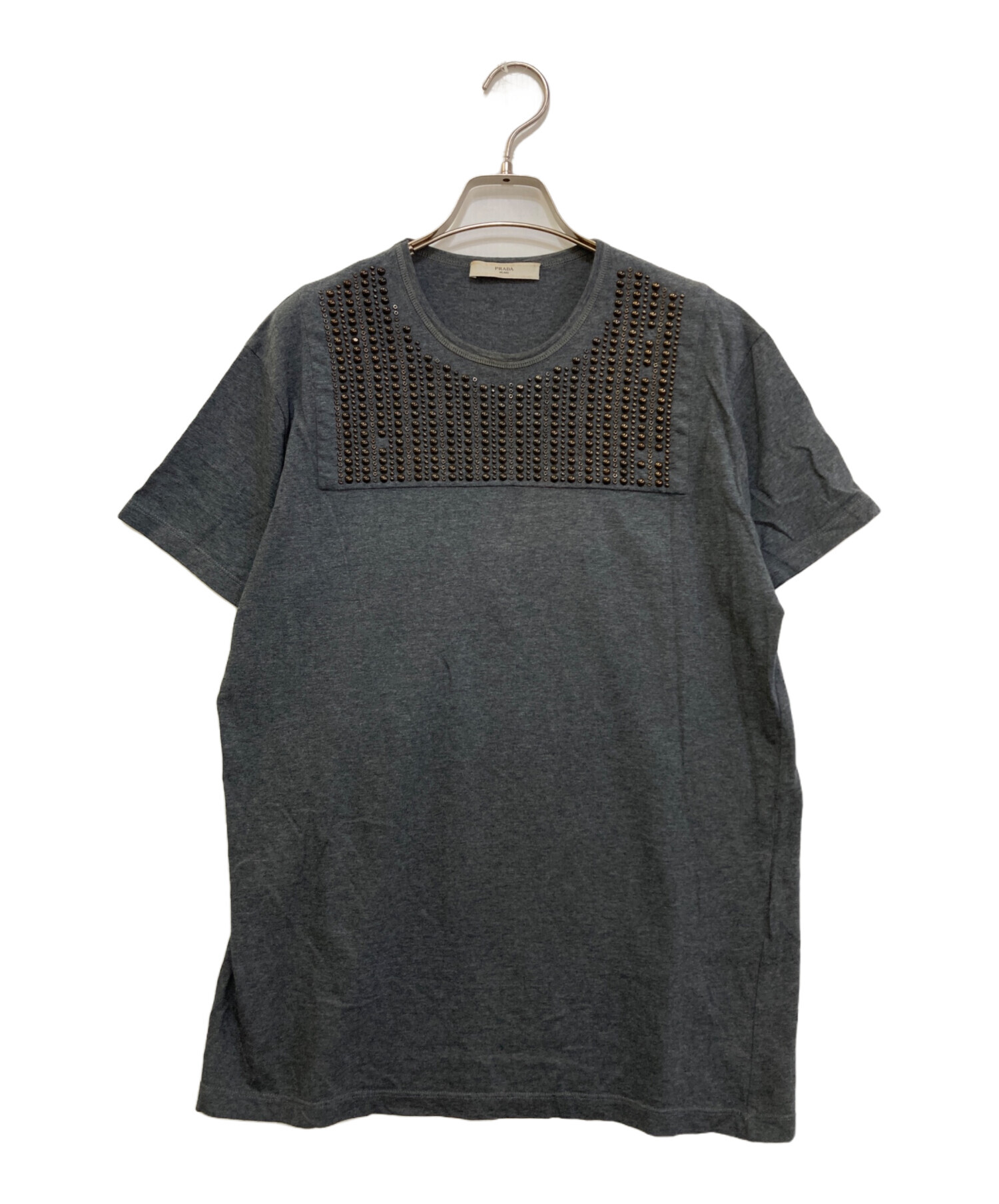 プラダ カットソー  【Bランク】【中古】 中古・古着通販】PRADA (プラダ) バックスリットカットソー ホワイト