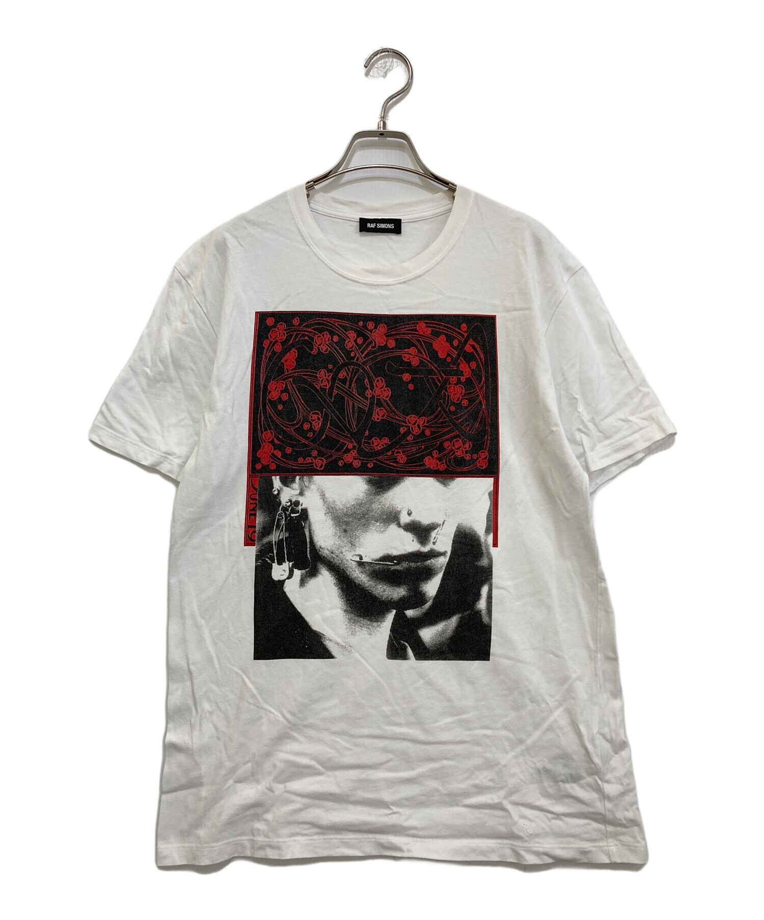 中古・古着通販】RAF SIMONS (ラフシモンズ) プリントTシャツ ホワイト