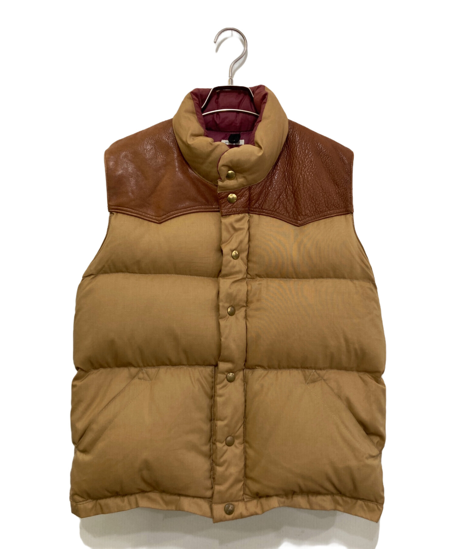 Crescent Down Works ダウンベスト S ベージュ 中古・古着通販】Crescent Down Works (クレセントダウンワークス