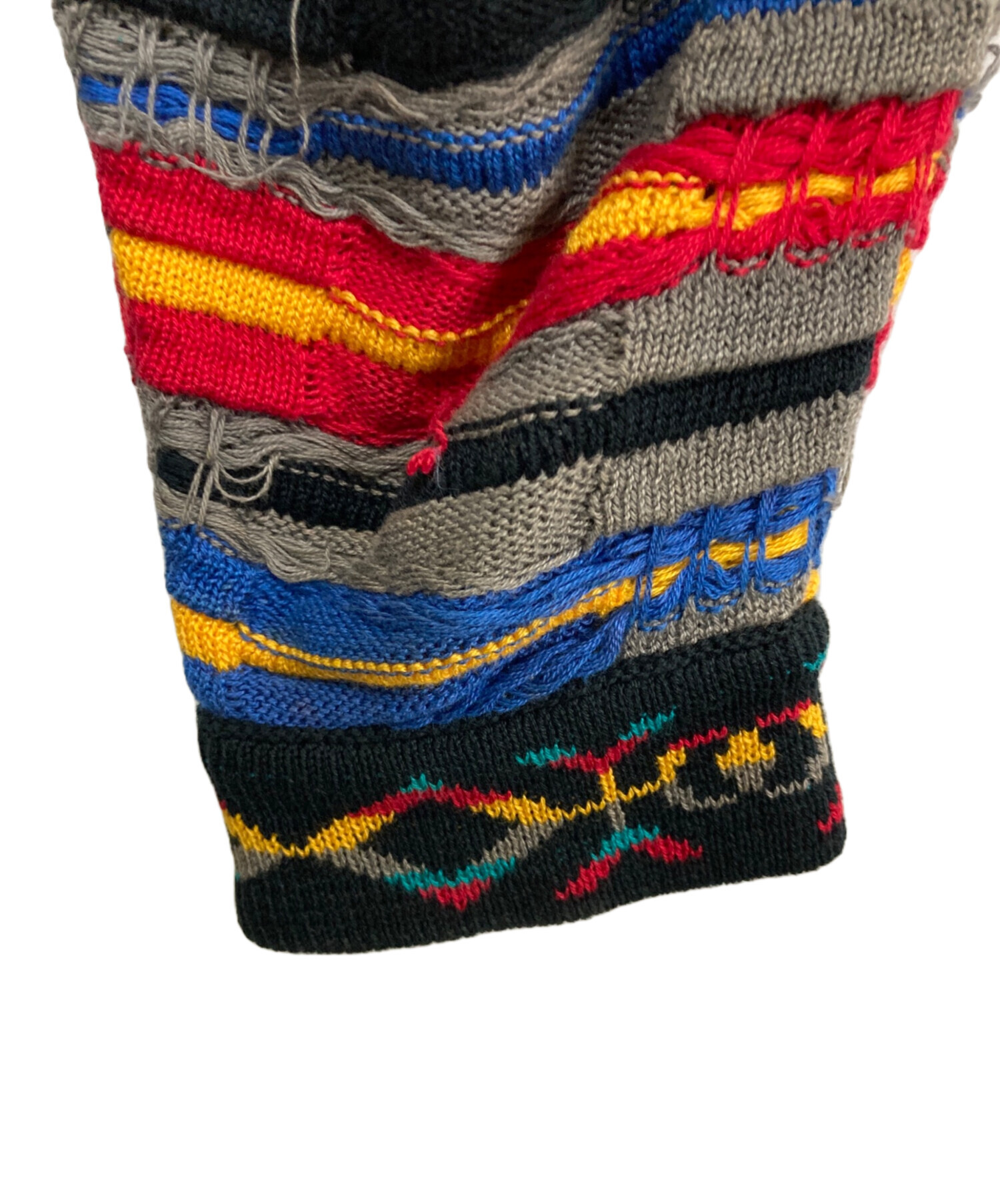 本日限定価格　coogi マルチカラー3Dニット COOGI クージー 3Dニット サイズS マルチカラー ウール メンズ