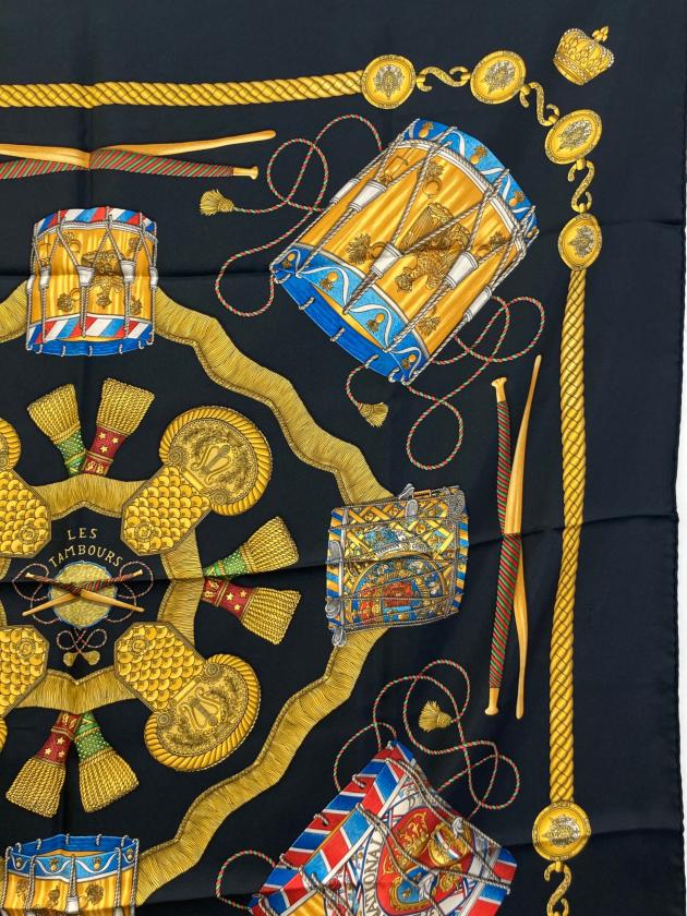 中古・古着通販】HERMES (エルメス) スカーフ ブラック｜ブランド