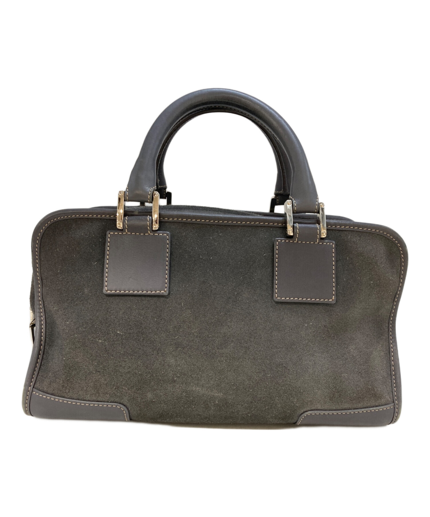 中古・古着通販】LOEWE (ロエベ) アマソナ28 スエードハンドバッグ 