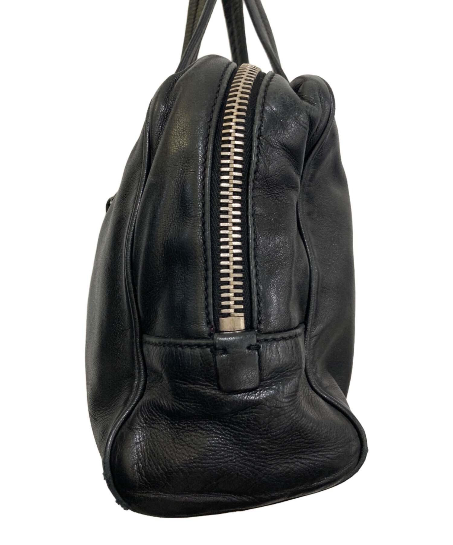 PRADA ブラック レザーボストンバッグ Prada サフィアーノ レザー ボストンバッグ 通販 - FARFETCH