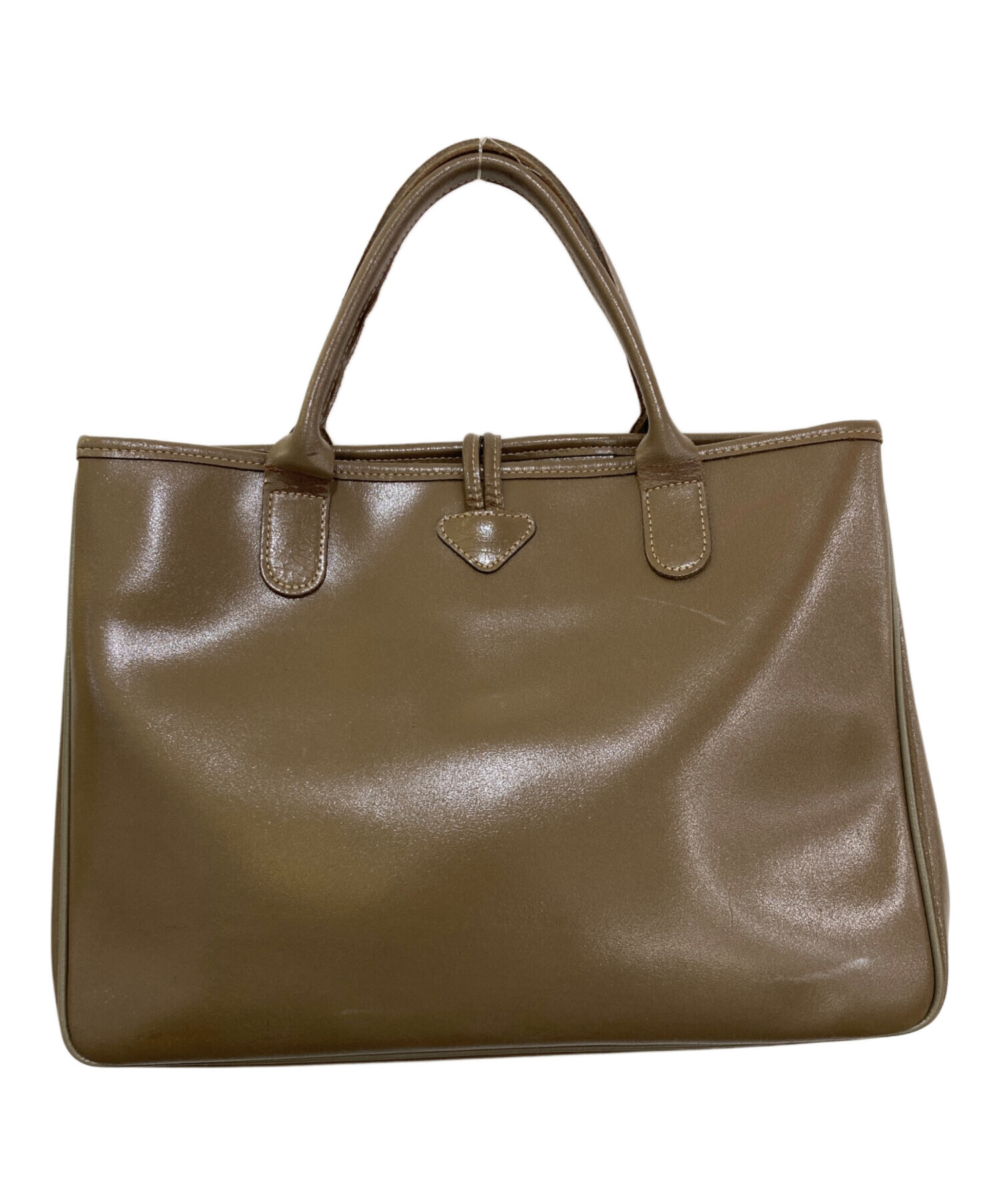 LONGCHAMP ロゾ　レザー トートバッグ ブラウン 中古・古着通販】LONGCHAMP (ロンシャン) ロゾ トートバッグ ブラウン