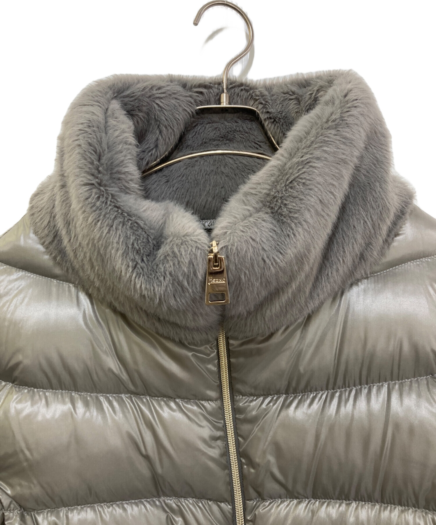 中古・古着通販】HERNO (ヘルノ) エコファー切替ダウンジャケット