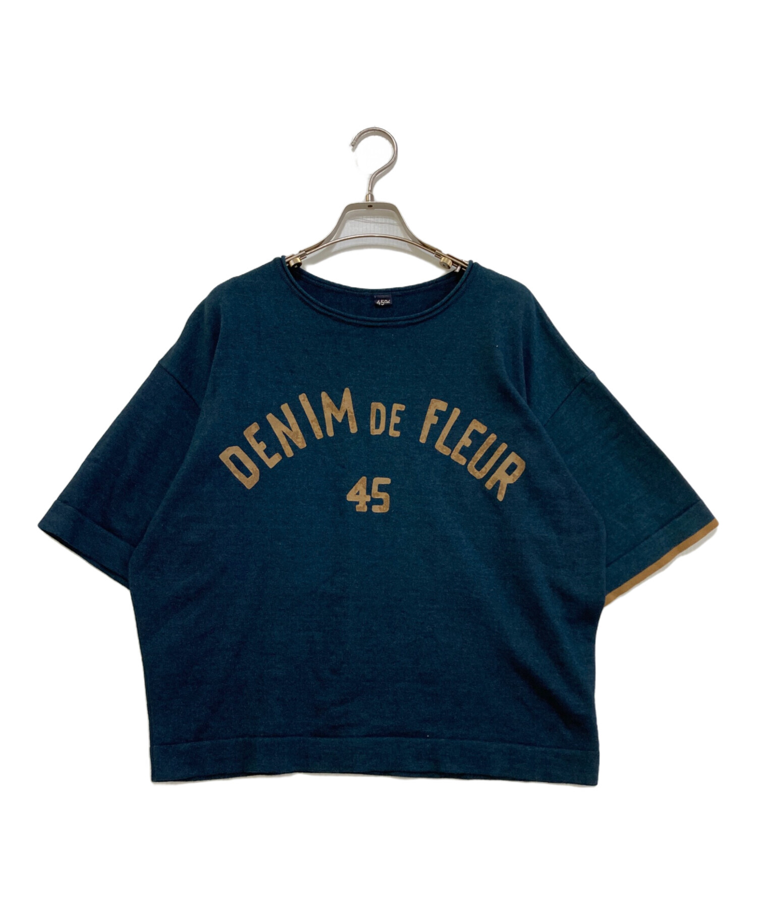 美品 45R フォーティファイブアール ワイドカットソー Tシャツ ブルー レディース 古着 中古 USED 45R - 45R フォーティーファイブアール Tシャツ・カットソー M 青
