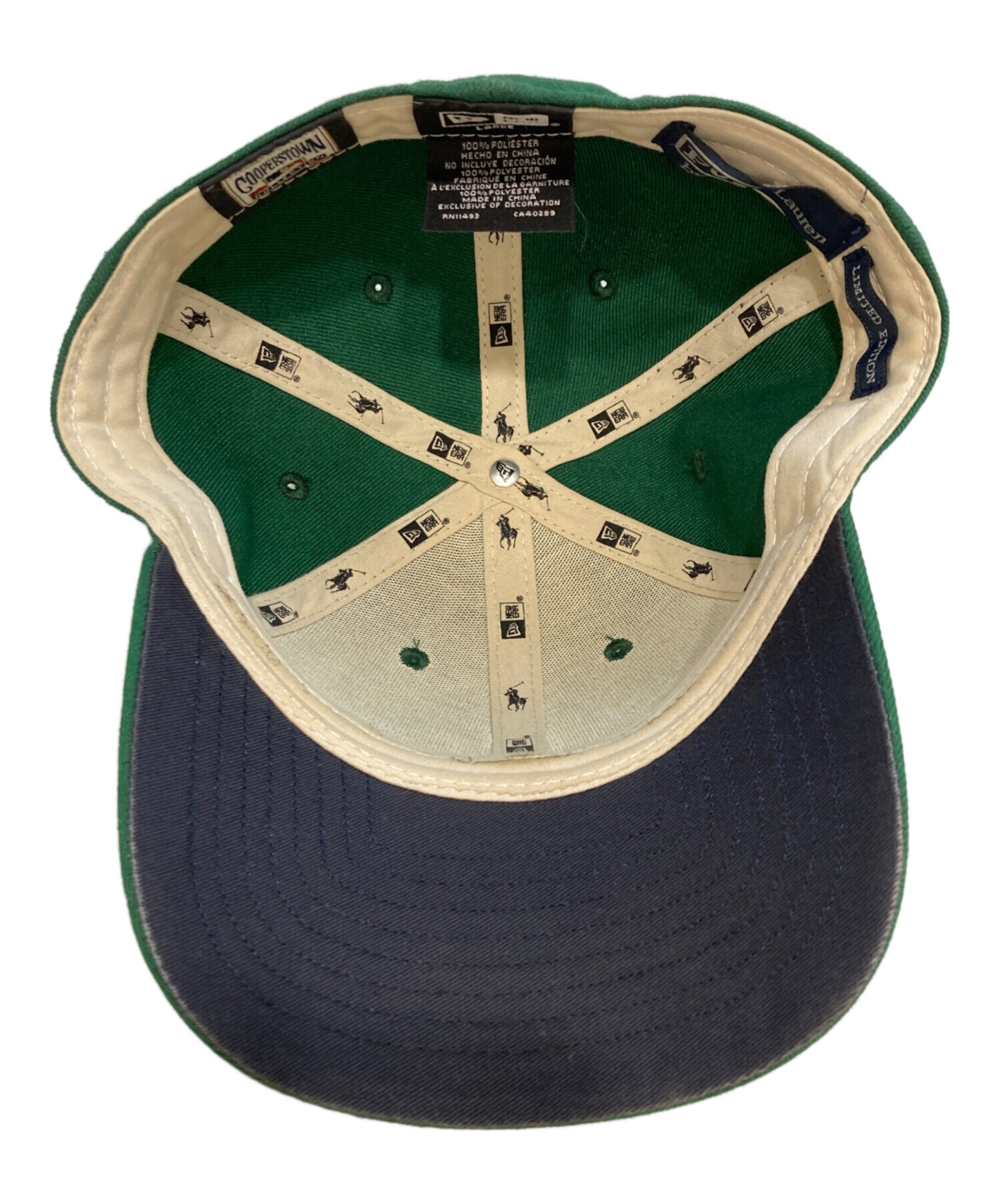 ラルフローレン　ニューヨーク・ヤンキース ベースボールキャップ　グリーン 中古・古着通販】RALPH LAUREN (ラルフローレン) New Era (ニューエラ
