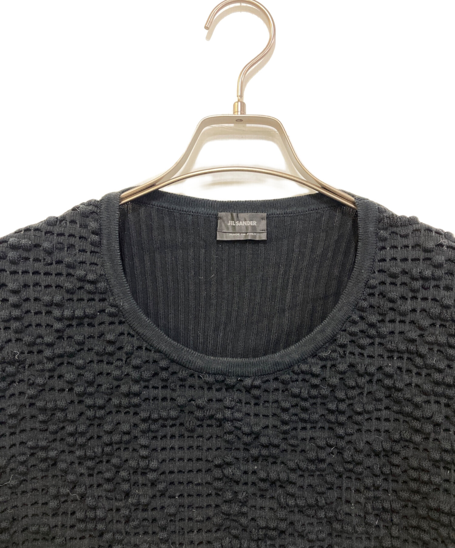 中古・古着通販】JIL SANDER (ジルサンダー) コットンニット ネイビー