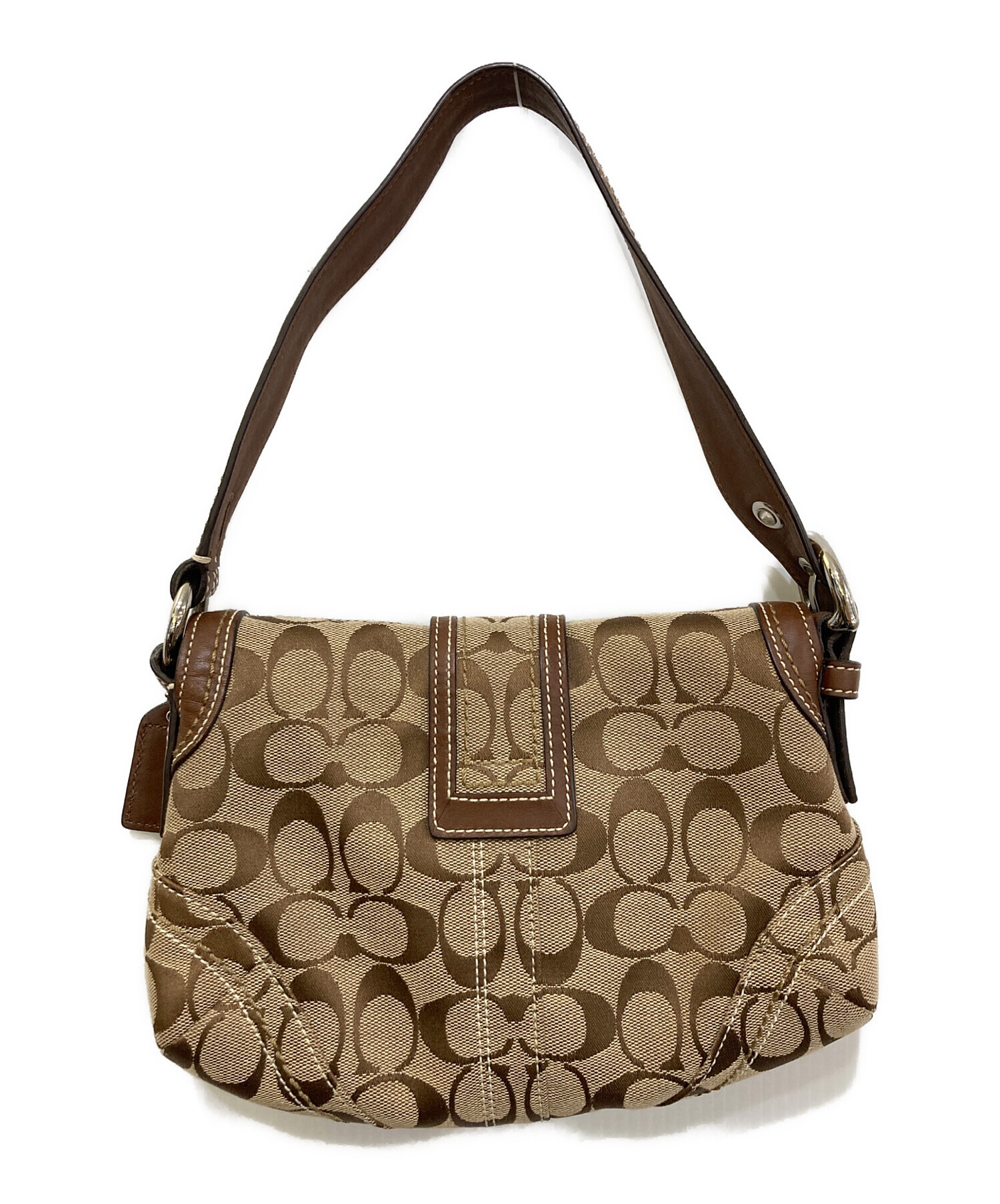 中古・古着通販】COACH (コーチ) シグネチャーワンショルダーバッグ 