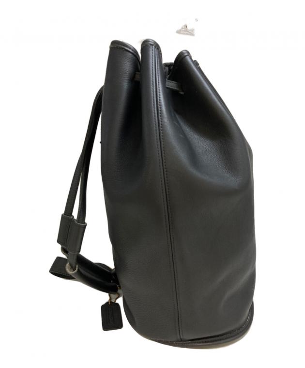 中古・古着通販】COACH (コーチ) レザードラムバッグ ブラック
