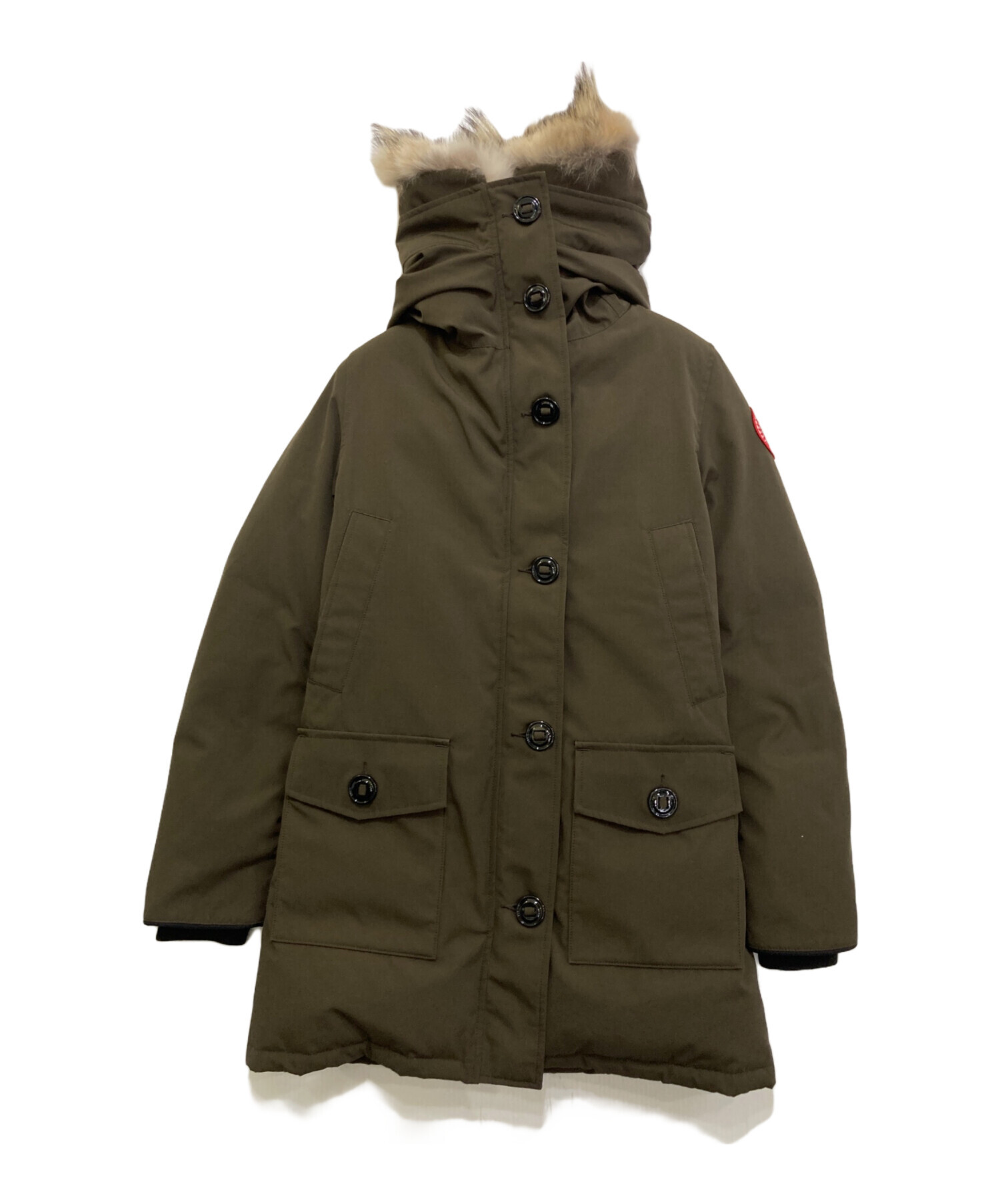 【極美品】カナダグース BRONTE PARKA ★定番カラー★ カーキ 極美品】カナダグースダウン BRONTE PARKA ☆定番カラー☆カーキS