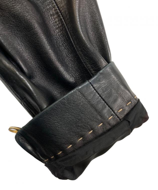 中古・古着通販】CELINE (セリーヌ) ラムレザーコート ブラック サイズ