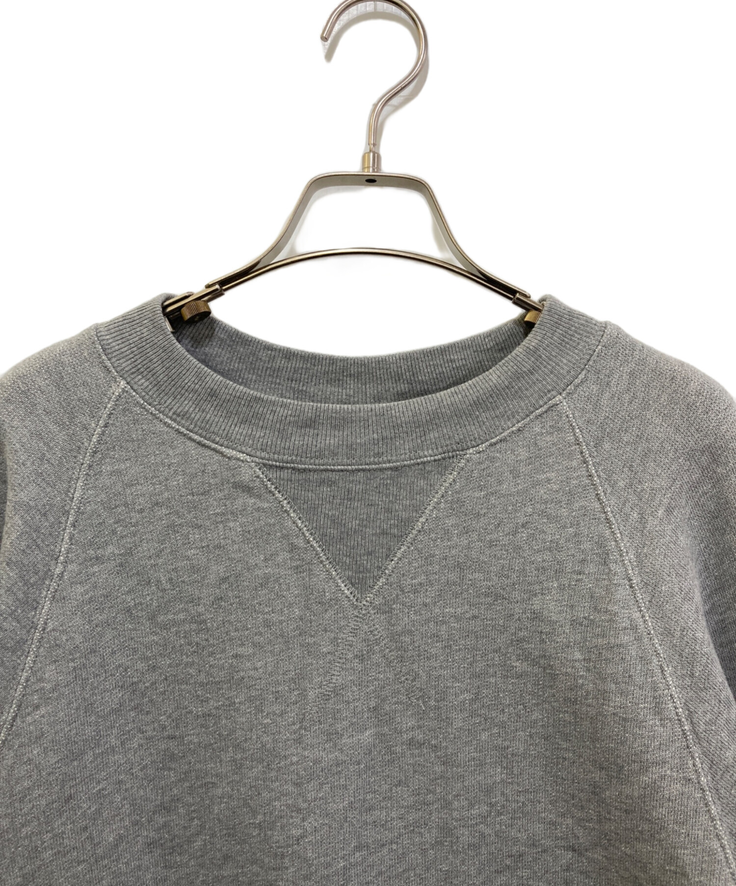 DRIES VAN NOTEN グレー 長袖トレーナー 中古・古着通販】DRIES VAN NOTEN (ドリスヴァンノッテン) スリット